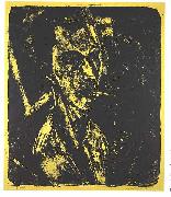 Ernst Ludwig Kirchner Selfportrait with cigarette oil